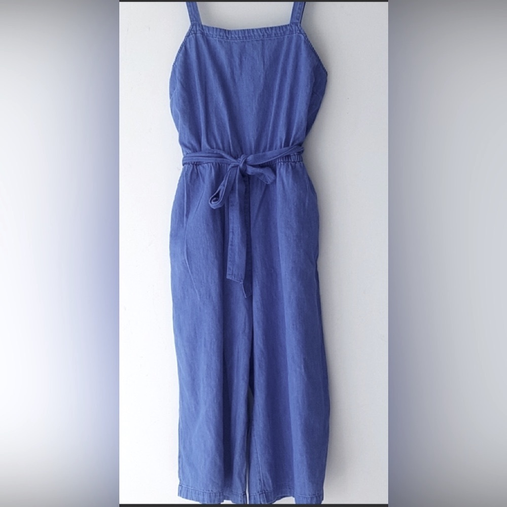 19-20” PTP 🌸 bib overalls jumpsuit 
🪂 S 🌸 vintage styled cotton summer staple